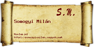 Somogyi Milán névjegykártya